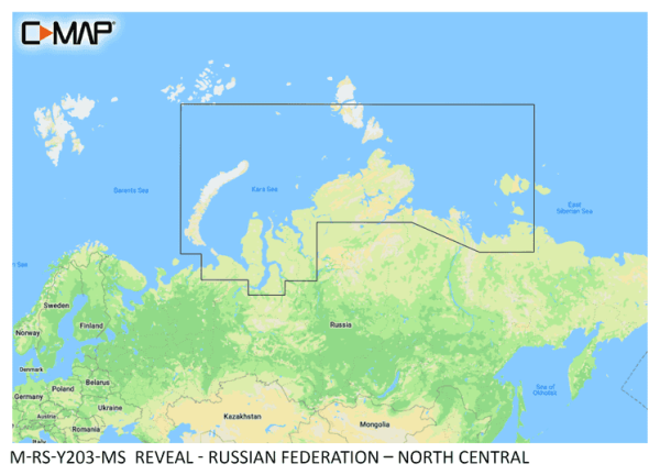C-MAP REVEAL: M-RS-Y203-MS Russian Federation – North Central