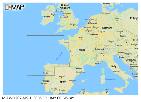 C-Map DISCOVER: M-EW-Y207-MS Bay of Biscay