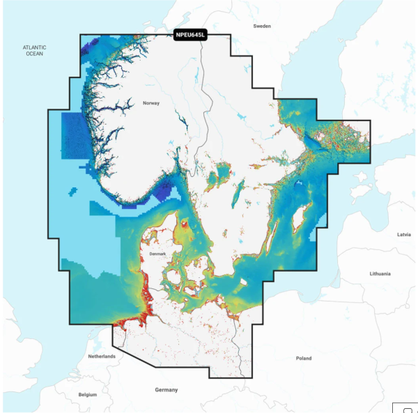 Navionics Platinum+ Seekarte: NPEU645L Skagerrak & Kattegat (Large)