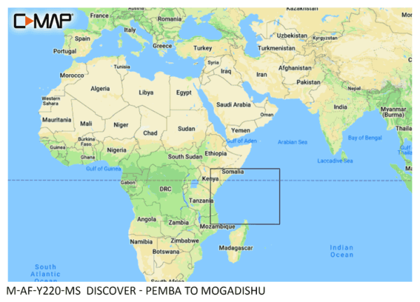 C-Map DISCOVER: M-AF-Y220-MS Pemba to Mogadishu