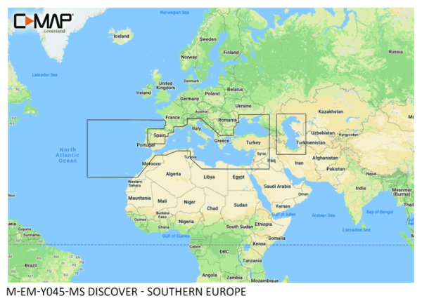 C-Map DISCOVER: M-EM-Y045-MS Southern Europe