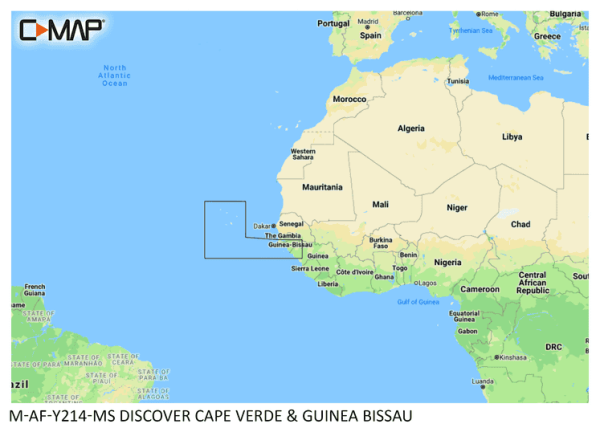 C-Map DISCOVER: M-AF-Y214-MS Cape Verde & Guinea Bissau