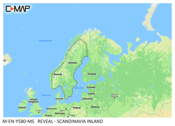 C-MAP REVEAL - M-EN-Y580-MS - Scandinavia Inland