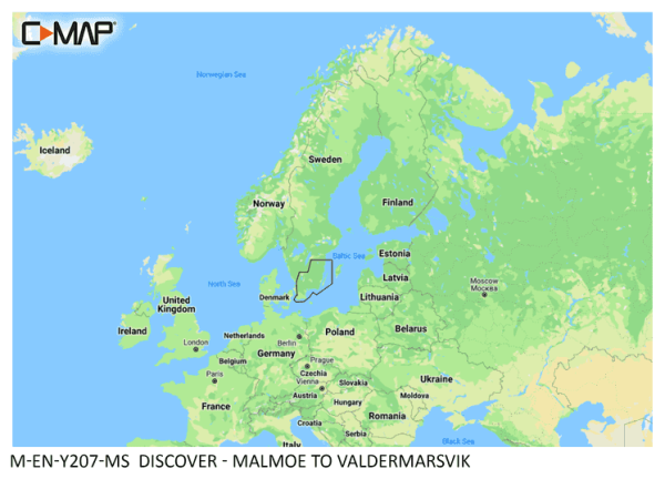 C-Map DISCOVER: M-EN-Y207-MS Malmö to Valdermarsvik