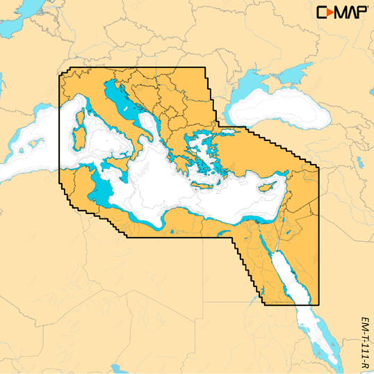 C-MAP EM-T-111-R-MS - REVEAL X East Mediterranean