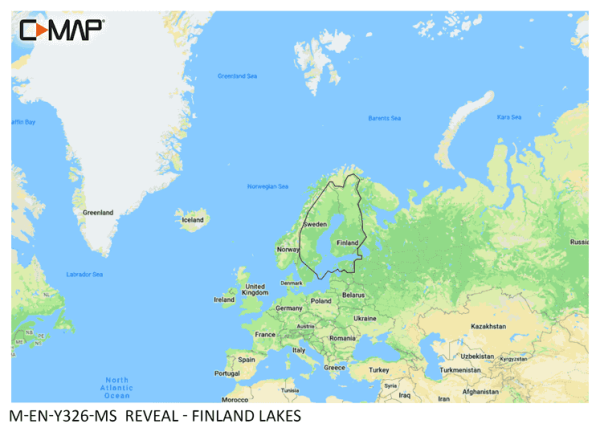 C-MAP REVEAL - M-EN-Y326-MS - Finland Lakes
