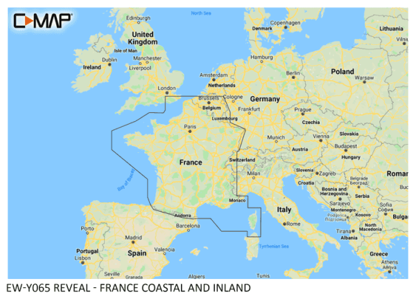C-MAP REVEAL: M-EW-Y065-MS France Coastal & Inland