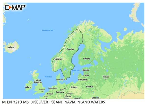 C-Map DISCOVER: M-EN-Y210-MS Scandinavia Inland Waters