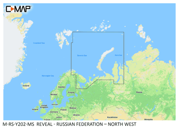 C-MAP REVEAL: M-RS-Y202-MS Russian Federation – North West