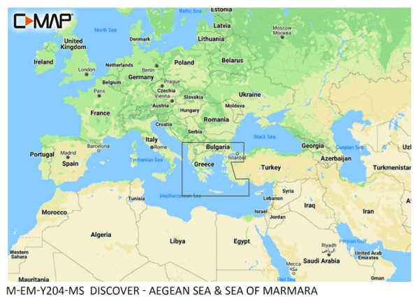 C-Map DISCOVER: M-EM-Y204-MS Aegean Sea & Sea of Marmara