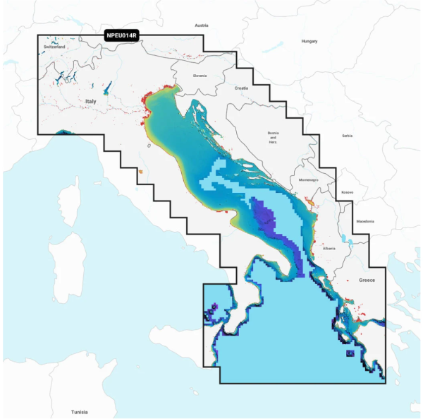 Navionics Platinum+ Seekarte: NPEU014R Italien, Adria (Regular)
