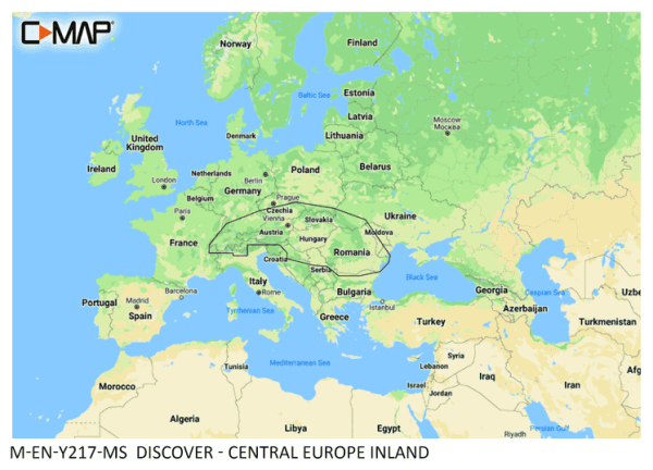 C-Map DISCOVER: M-EN-Y217-MS Central Europe Inland