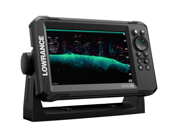 Lowrance Eagle-7 No Transducer ROW: 7" IPS screen, Worldwide basemap chart.