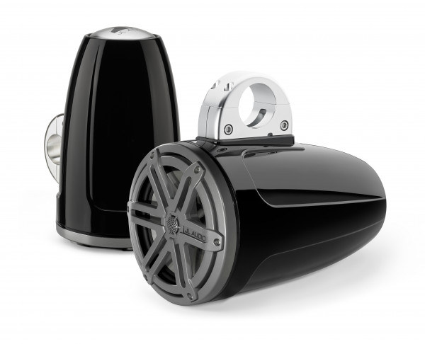 JL Audio Marine MX 7.7" (196mm) Tower Coaxial Speakers w/ Satin Titanium Black Sport Grills