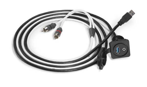 JL Audio 3.5mm Audio Jack and USB Port for Panel-Mounting