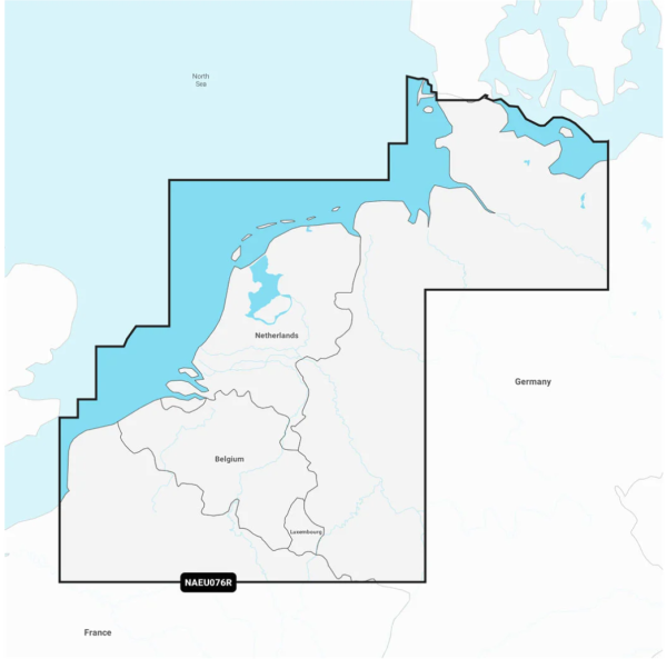 Navionics+ Seekarte: NAEU076R Benelux & Deutschland West (Nordsee & Binnen)