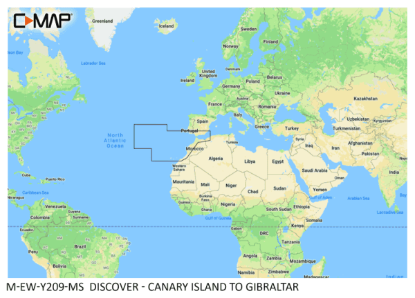 C-Map DISCOVER: M-EW-Y209-MS Canary Island to Gibraltar