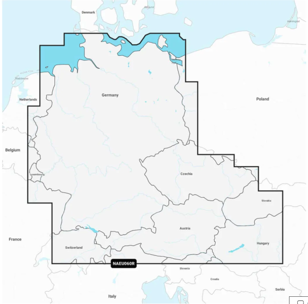 Navionics+ Seekarte: NAEU060R Deutschland, Seen & Flüsse (Binnengewässer-Experte)
