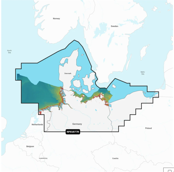 Navionics Platinum+ Seekarte: NPEU077R Dänemark & Norddeutschland (Regular)