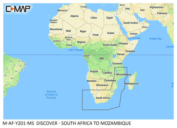 C-Map DISCOVER: M-AF-Y201-MS South Africa to Mozambique