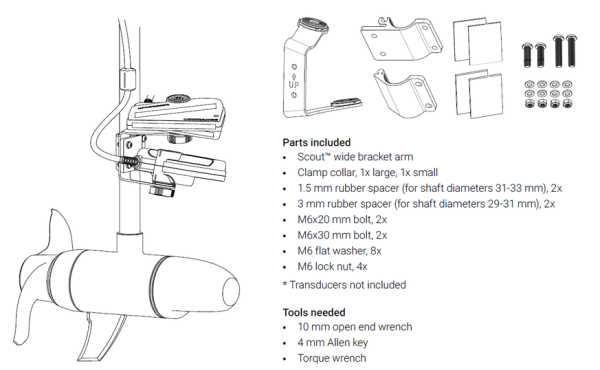 Lowrance ActiveTarget™ 2 Scout Breit Halterung