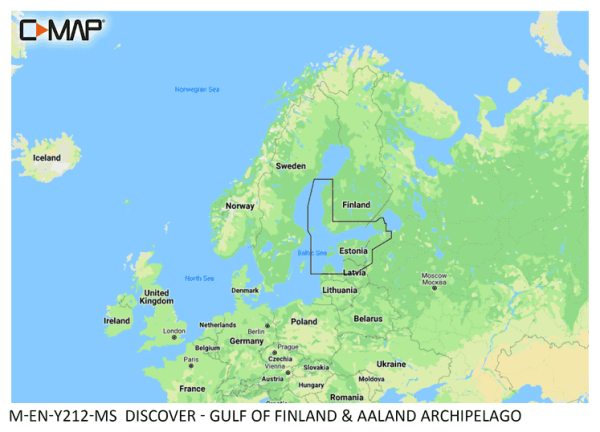 C-Map DISCOVER: M-EN-Y212-MS Gulf of Finland & Åland Islands Archipelago