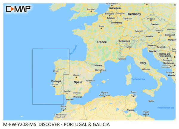C-Map ISCOVER: M-EW-Y208-MS Portugal & Galicia