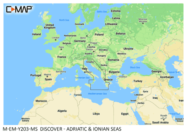 C-Map DISCOVER: M-EM-Y203-MS Adriatic & Ionian Seas