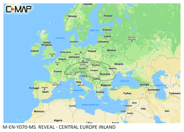 C-MAP REVEAL: M-EN-Y070-MS Central Europe Inland