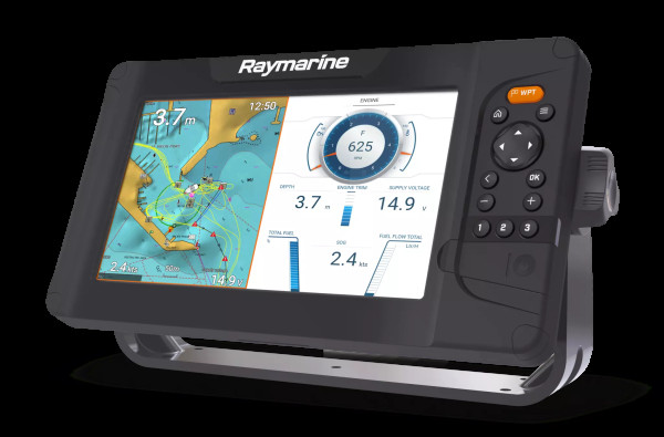 Raymarine Element 7 S - 7" Kartenplotter mit WiFi & GPS, mit Mittelmeer-LightHouse Karte, ohne Geber