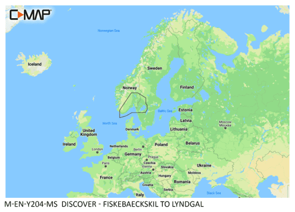 C-Map DISCOVER: M-EN-Y204-MS Fiskebäckskil to Lyndgal