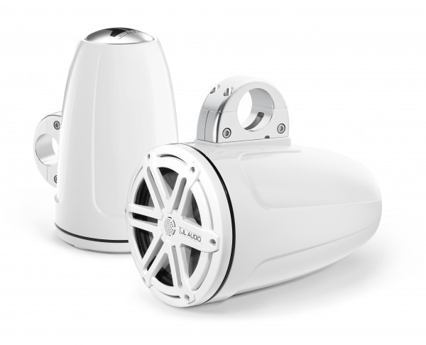 JL Audio Marine MX 7.7" (196mm) Tower Coaxial Speakers w/ White Sport Grills