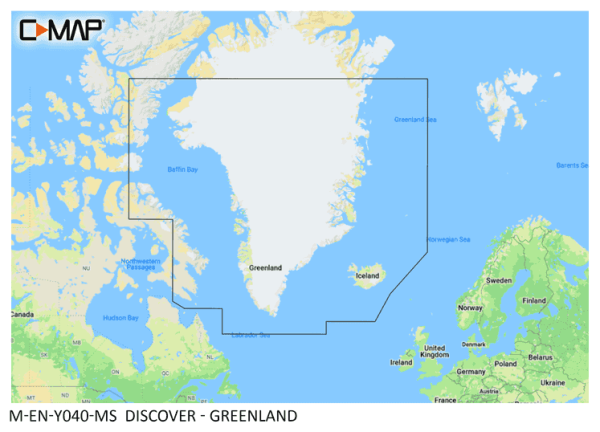 C-Map DISCOVER: M-EN-Y040-MS Greenland