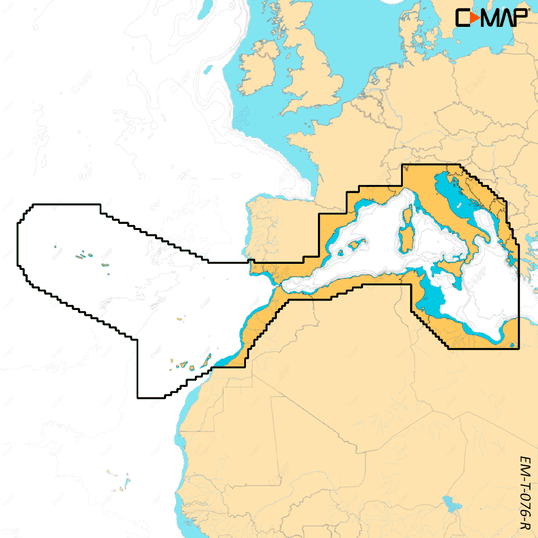 C-MAP EM-T-076-R-MS - REVEAL X West Mediterranean
